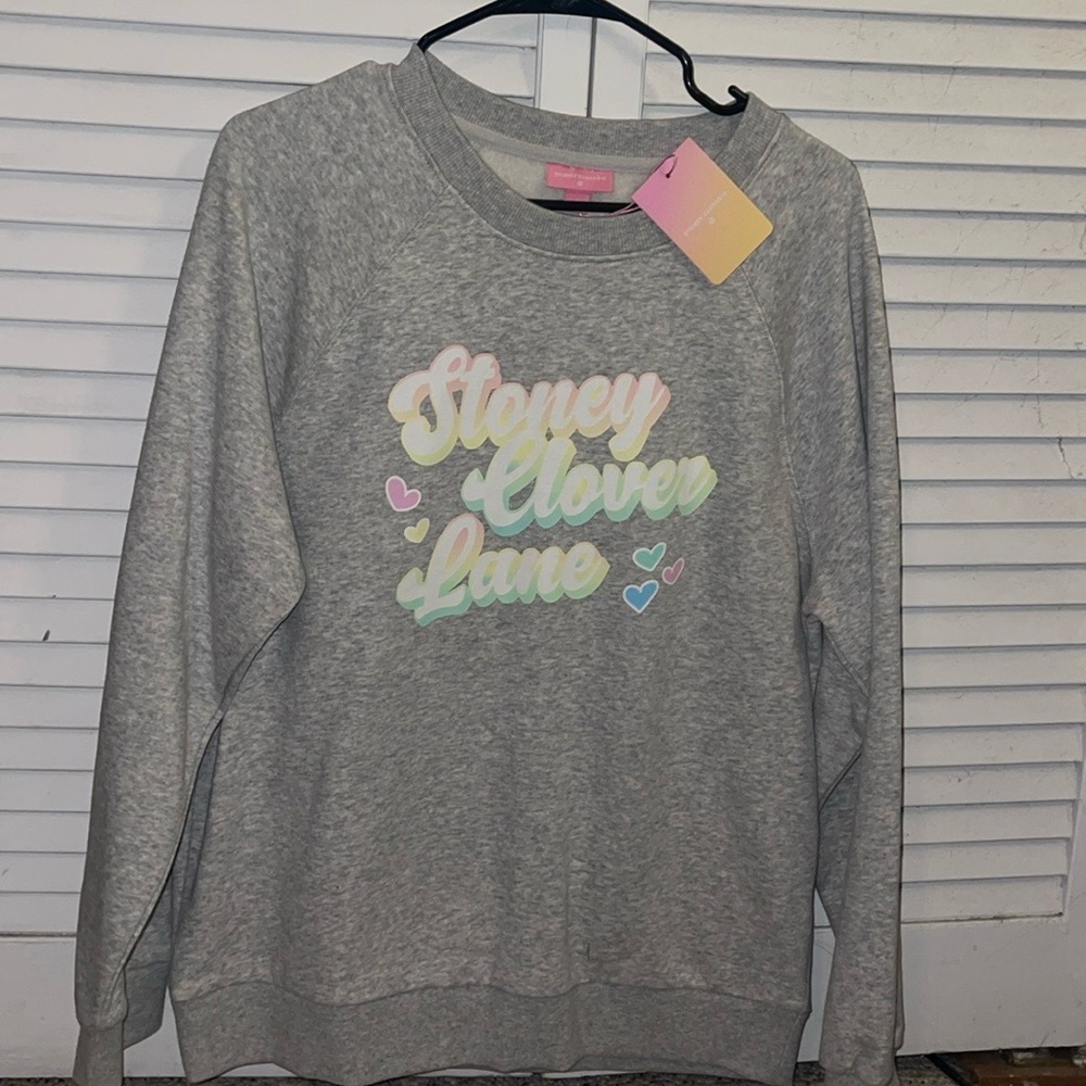 **Bonus item** STONEY CLOVER LANExTARGET Gray Sweatshirt+bonus straws w/charms!